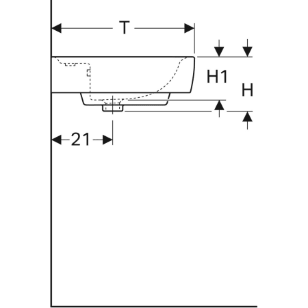 222260000 Раковина Geberit Renova Plan Geberit  - Вид №4