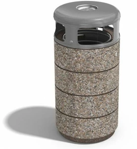 ENCHO ENCHEV - ETE Бетонный мусорный бак с крышкой для улицы