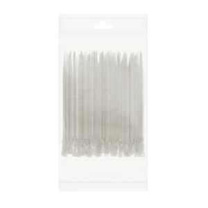 Крепежный хомут 2.5x200 мм нейлон цвет белый 100 шт.