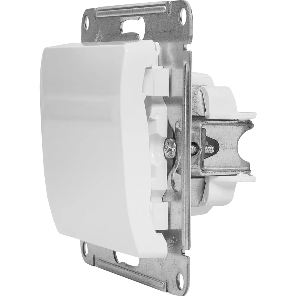 Выключатель проходной встраиваемый Systeme Electric Glossa СХ6 1 клавиша цвет молочный 84730746 STLM-2205863 - Вид №4