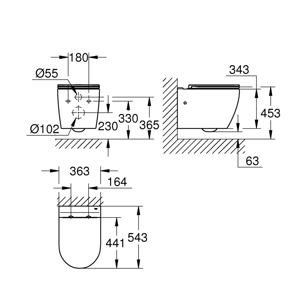 Унитаз подвесной Grohe Start Loop Ceramic с сидением 83247242 STLM-2059992 - Вид №4