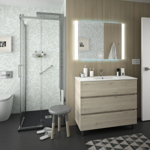 23256 SALGAR Мебель для умывальника FUSSION LINE 1000 3 ящика NATURAL 997 x 868 x 450 мм Естественный