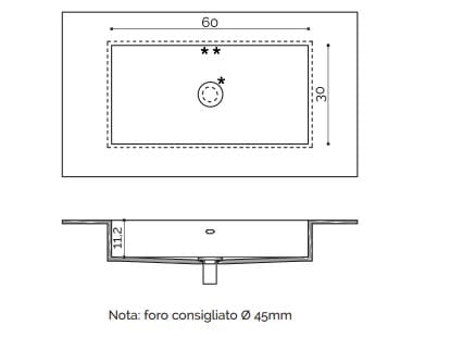 Подвесная раковина Corian® с столешницей Acquapazza Corian ® elements ARCH-00044568 - Вид №3
