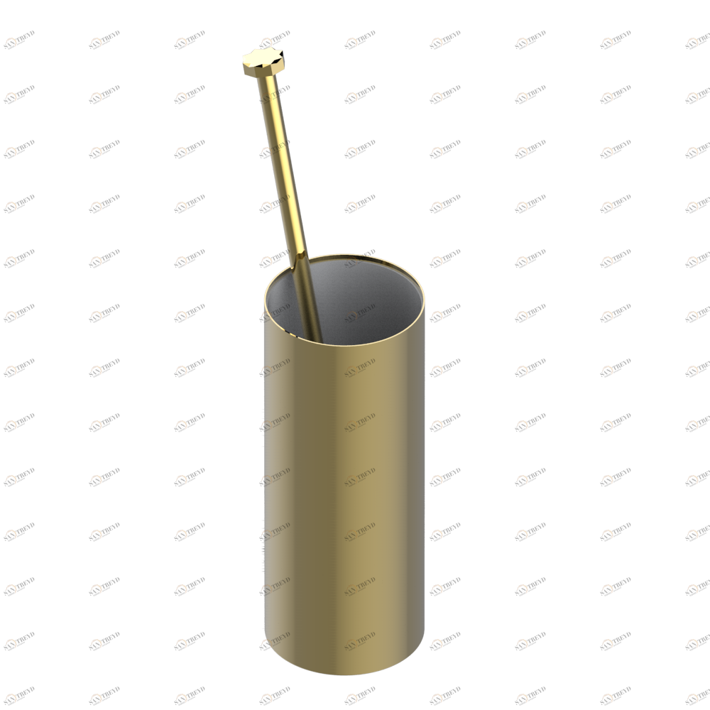 U2P-4700 Стакан напольный и щётка для унитаза Thg-paris Nihal porcelaine noire Золото U2P-4700 CAT.F