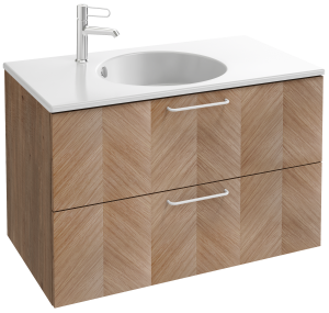 EB2523-R6-P14 Тумба под столешницу 90 см, 2 ящика, белая ручка JACOB DELAFON ODÉON RIVE GAUCHE