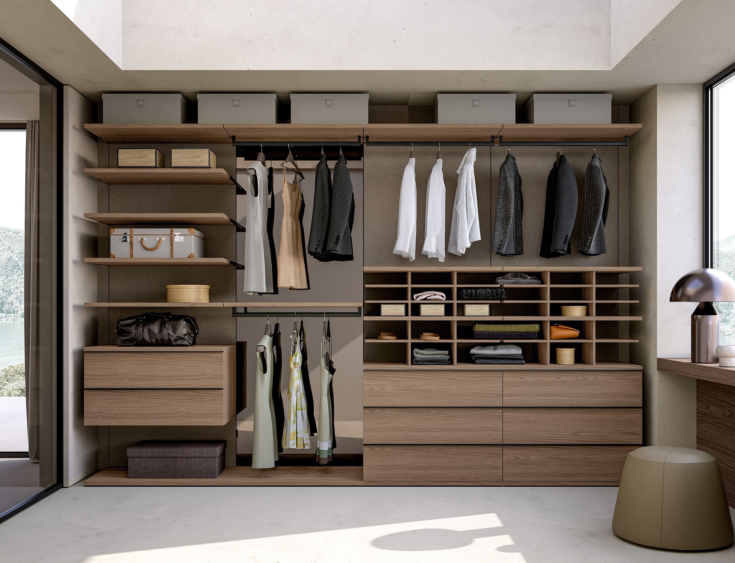 Деревянная секционная гардеробная Adok ателье ARCH-00118439 - Вид №2