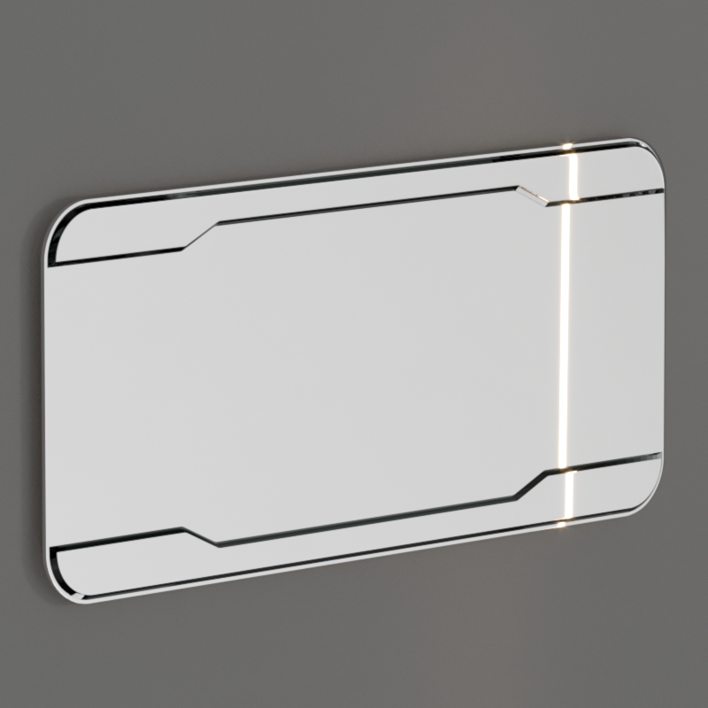 740501 Зеркало 150x70 см с подсвечиваемой рамкой и выключателем Kerasan Waldorf Италия 