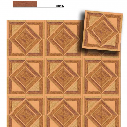 Художественный паркет Da Vinci Щитовой 26-545 Дуб (Гладкая) 500х500 мм 26010545 - Вид №1