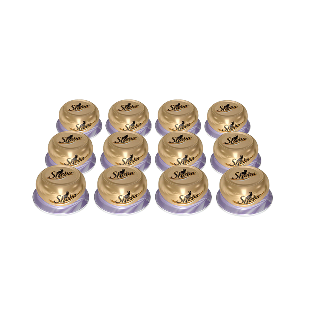 Т00018439*12 Корм для кошек Коктейль из тунца с отборными креветками конс. 80г (упаковка - 12 шт) SHEBA 