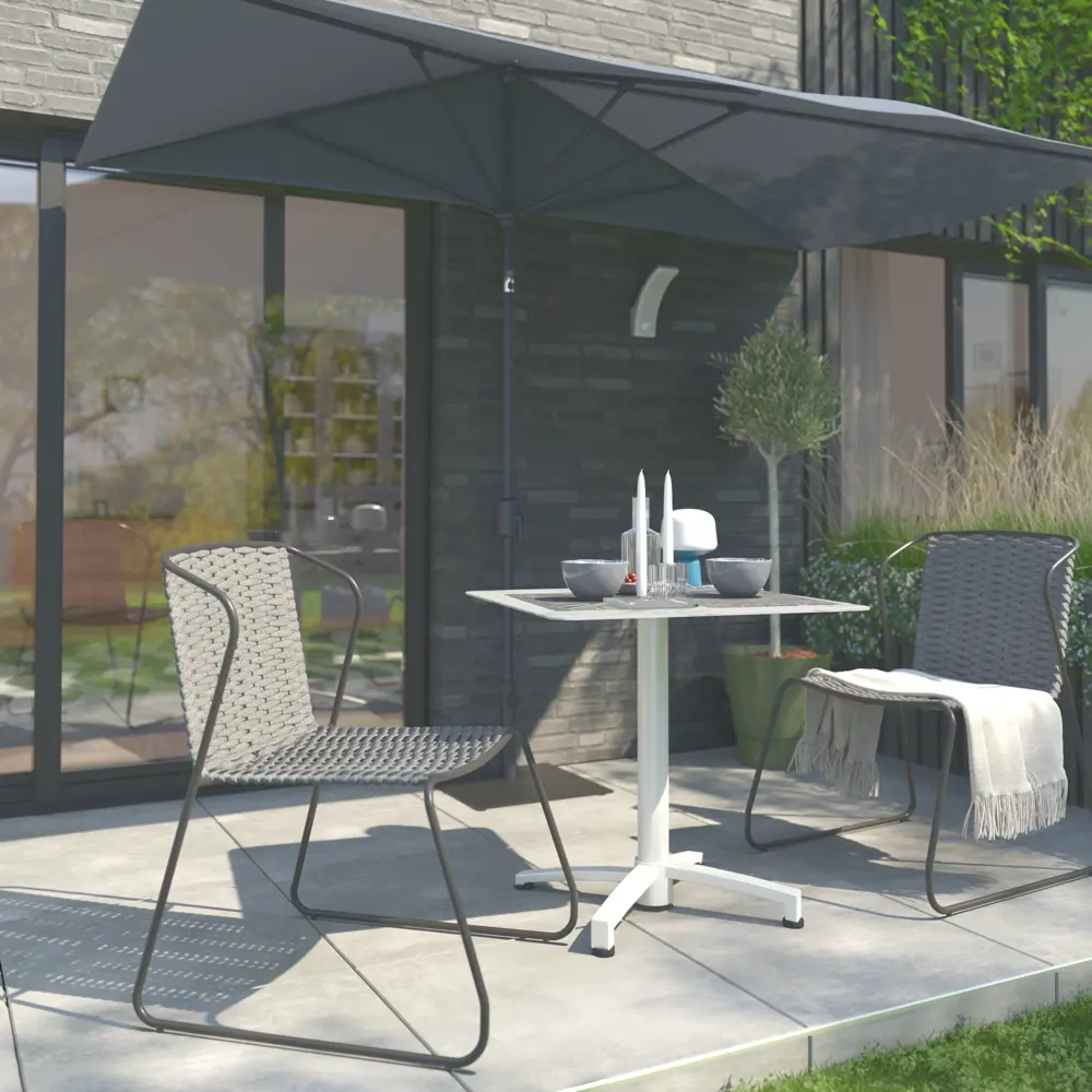 Стул Naterial Livia 63.5x80.5x58 см алюминий/текстиль цвет темно-серый 83984530 STLM-2009281  - Вид №13