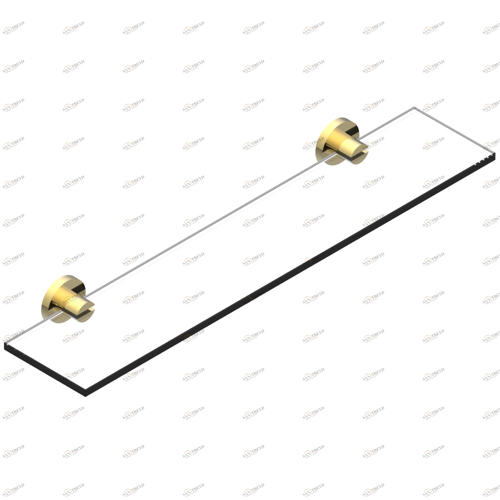 G7F-564 Полка стеклянная 60 cм с кронштейнами Thg-paris Bondi Золото G7F-564 CAT.F