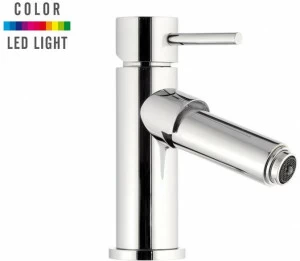 Remer Rubinetterie Смеситель для биде из хромированной латуни, настенный, светодиодный, без сливного крана Minimal color Nr 21 2