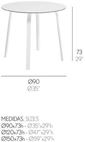 GANDIABLASCO Круглый садовый стол Stack sun-id-1439703 - Вид №6