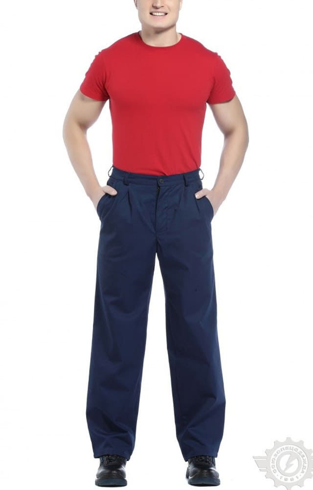 65566 Брюки "Гарант" синие  Летняя спецодежда  размер 52-54/170-176  - Вид №5