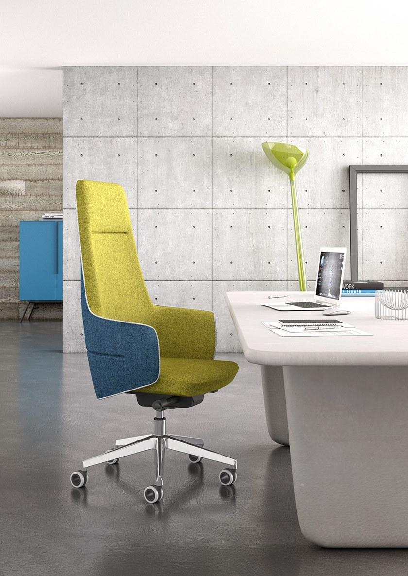 Leyform Регулируемое по высоте кресло для руководителя из шерсти с подлокотниками Opera 2900 - Вид №5