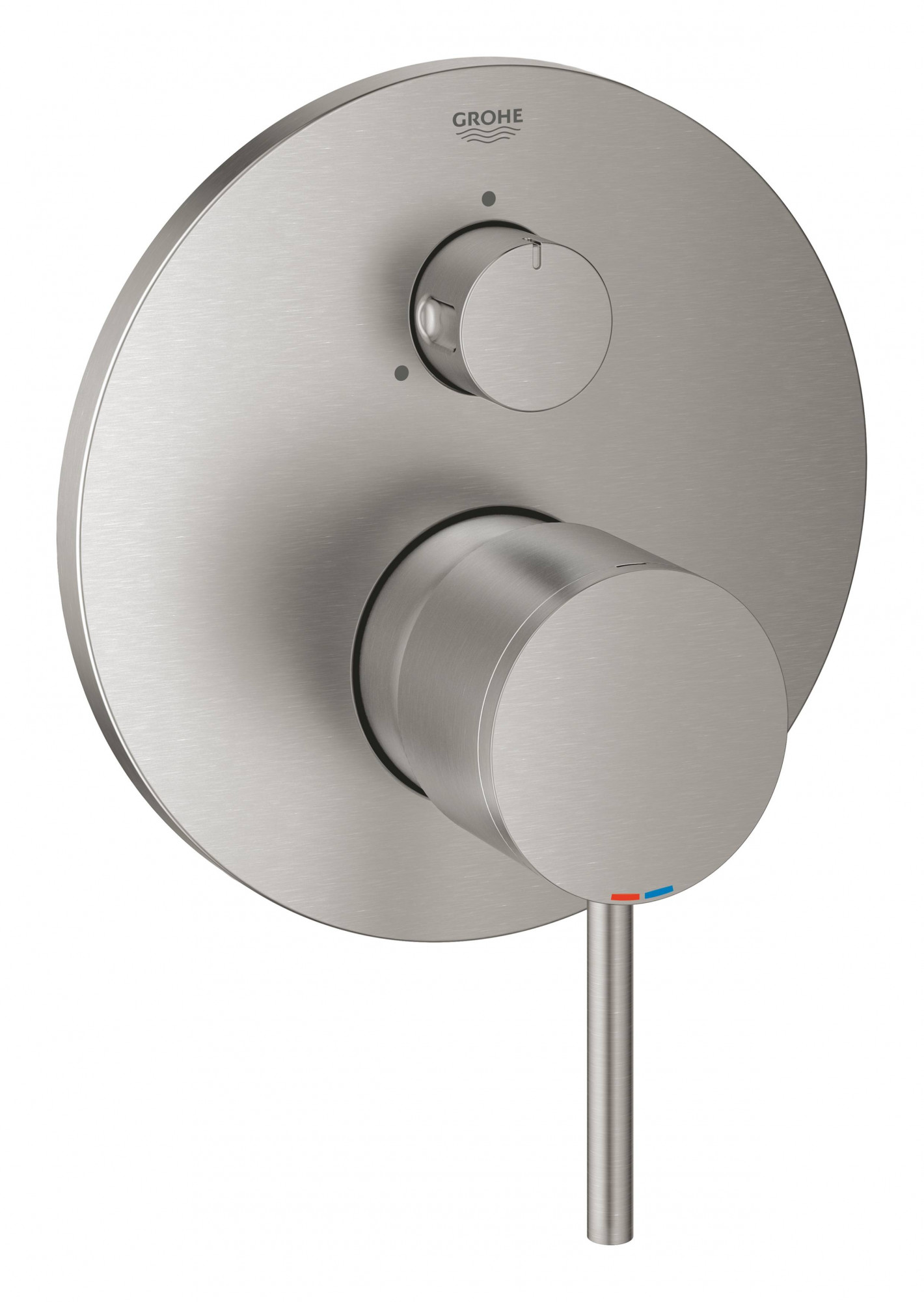 Внешняя часть смесителя для ванны GROHE Atrio New с переключателем на 3 положения, суперсталь (24096DC3)