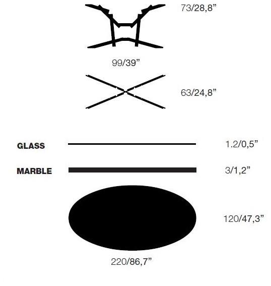 Opinion Ciatti Стол из закаленного стекла sun-id-1468665 - Вид №2