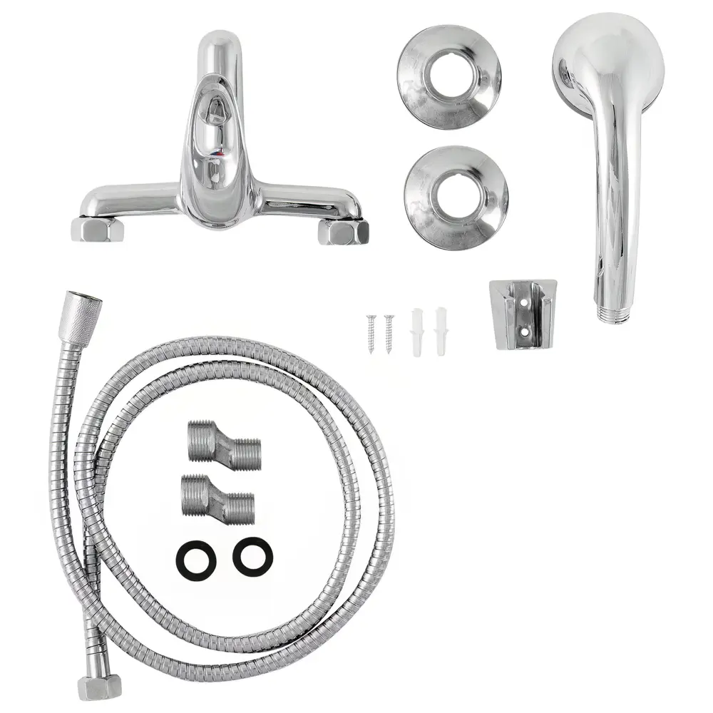 Смеситель для ванны Пенза однорычажный с лейкой и шлангом цвет хром Santreyd STLM-2187422 - Вид №3