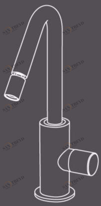 Radomonte Смеситель для биде, однорычажный, из нержавеющей стали, без сливного отверстия Hiro Hir16