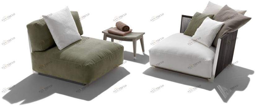 Flexform Кресло для улицы со съемным чехлом из ткани Vulcano sun-id-1412085