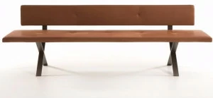 more Скамья из мягкой кожи со спинкой Lax