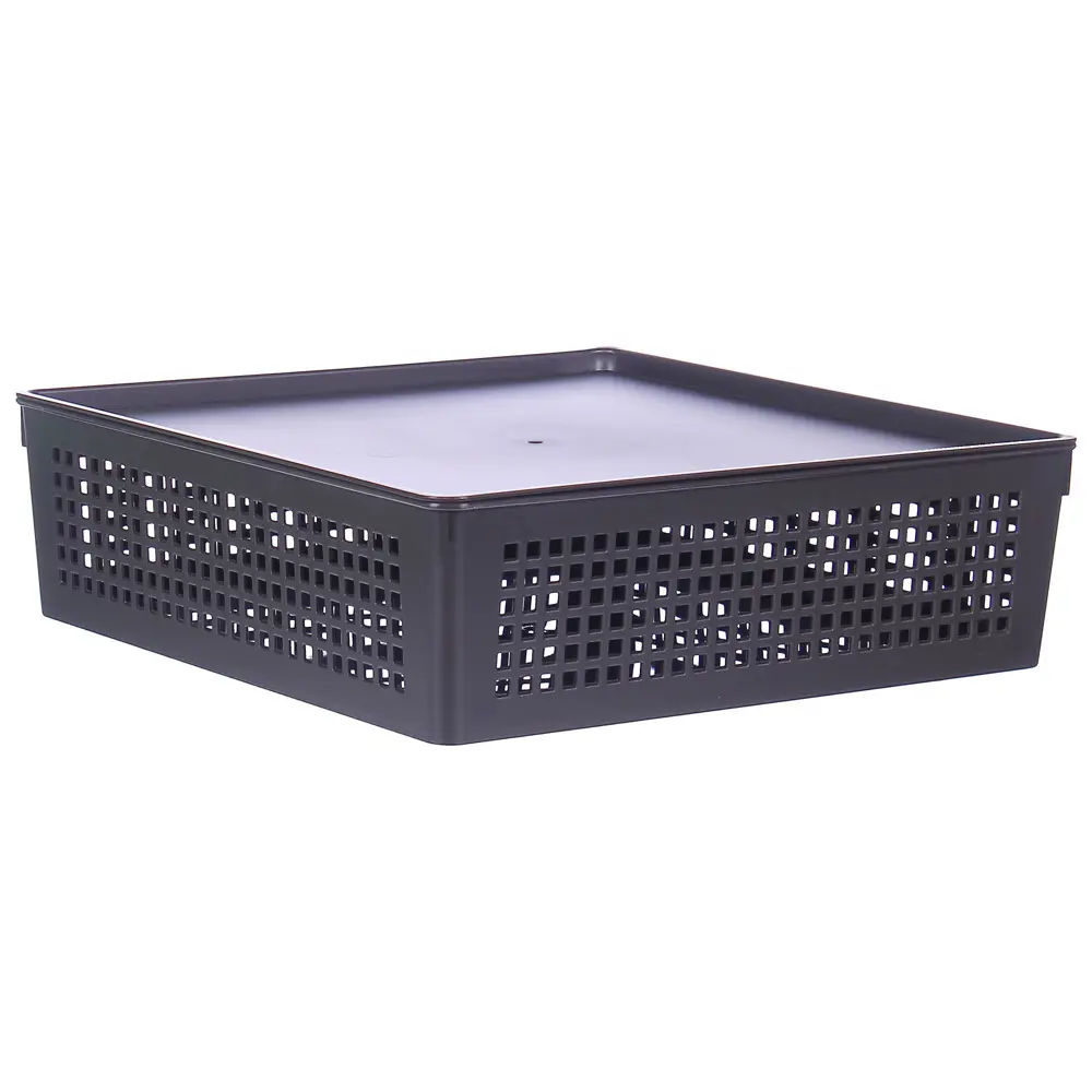 Лоток 31x31x9 см пластик цвет коричневый с крышкой 82015439 STLM-2036313 Santreyd 