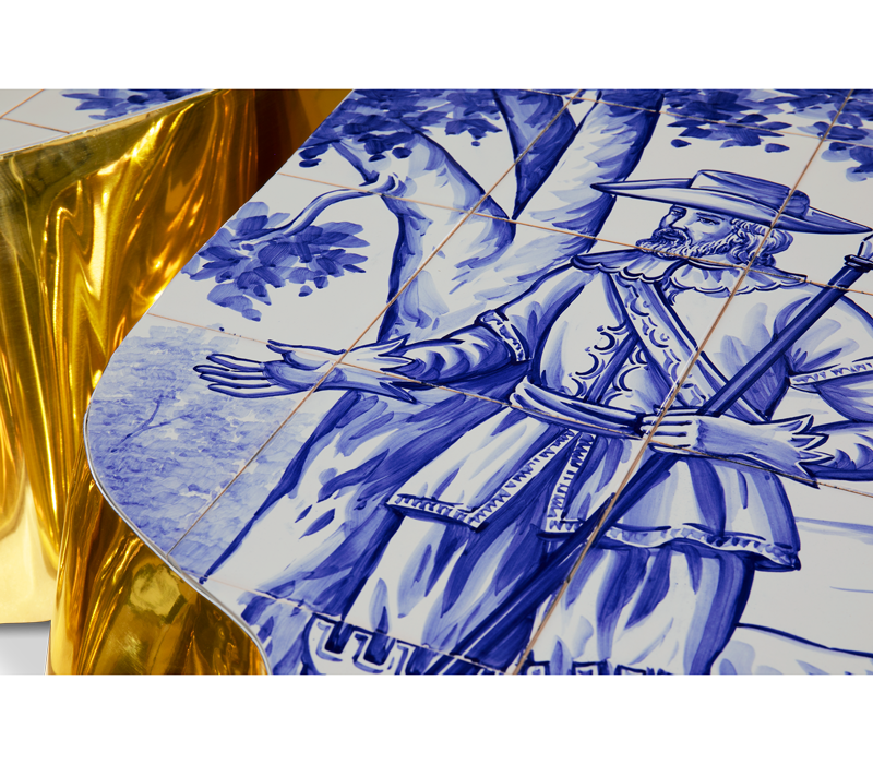 0-053 Центральный стол из плитки Lapiaz Boca Do Lobo  - Вид №14