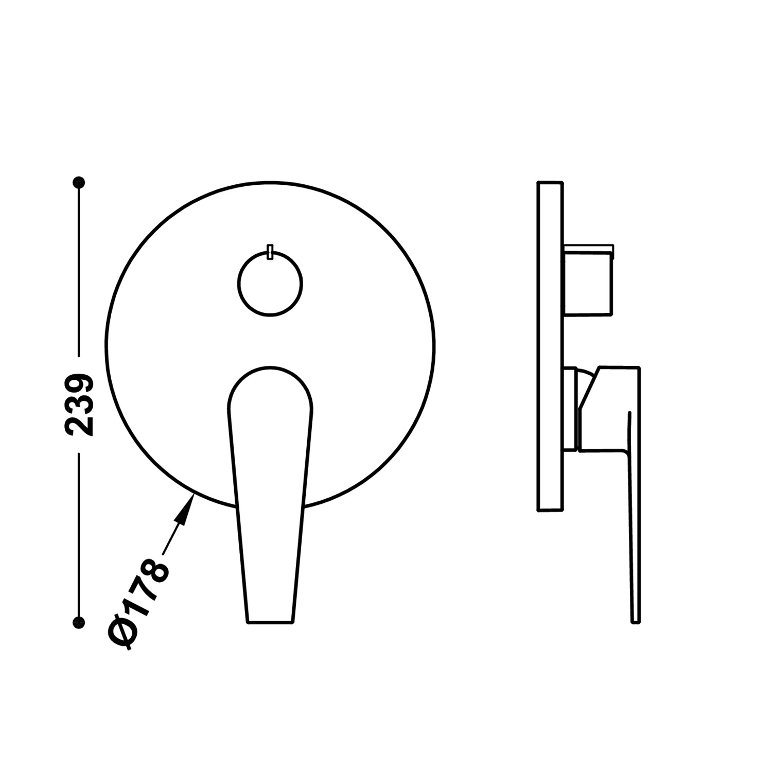 Видимая часть RAPID-BOX для скрытого 2-ходового Rapid-box-20528110 TRES  - Вид №1