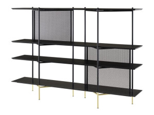 Книжный шкаф из дуба и керамогранита