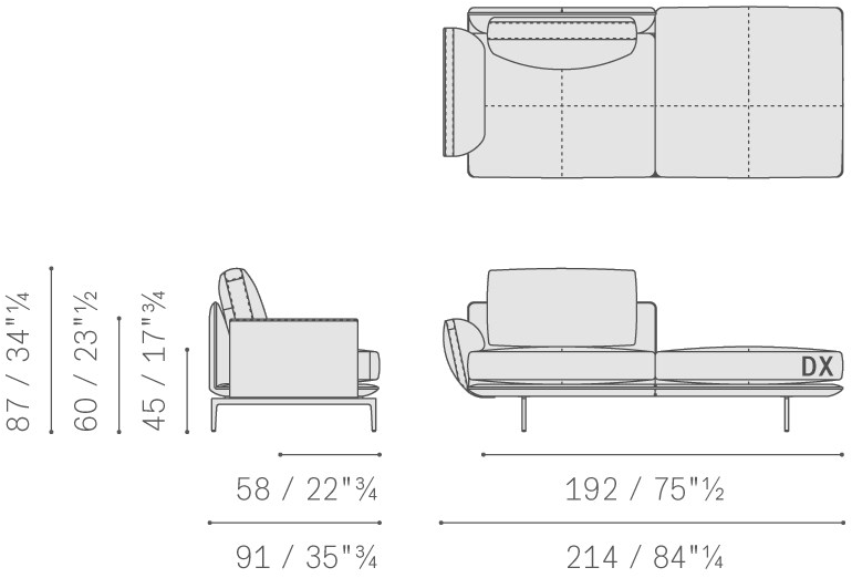 Poltrona Frau Модульный диван из кожи и ткани La collezione - divani e poltrone sun-id-1487212 - Вид №14
