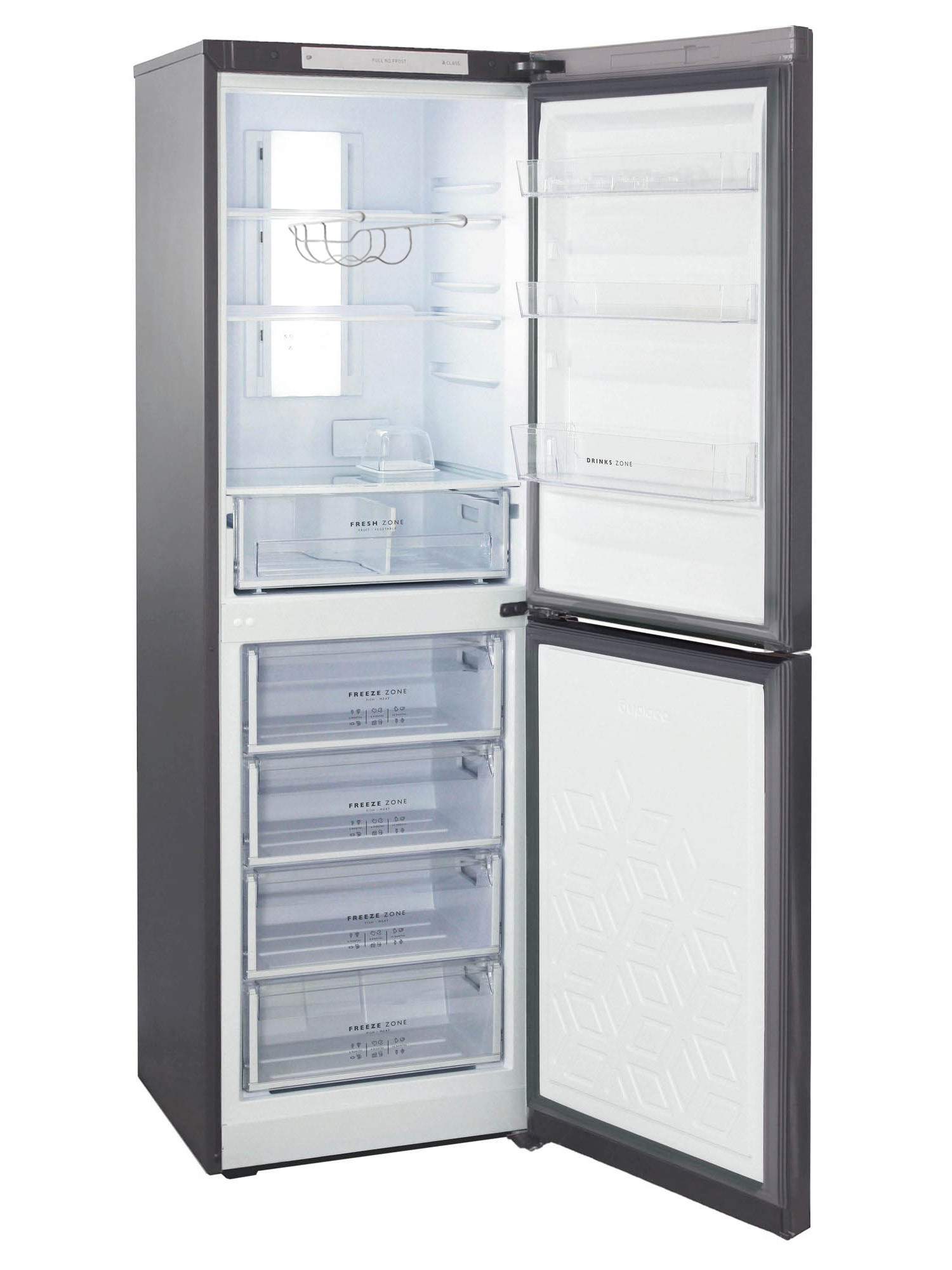 9081560 Холодильник с морозильником   Бирюса W940NF серый STDN-0003495 - Вид №3