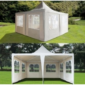AFM-1055F White rice Шатер-павильон для кафе 5х5м Afina