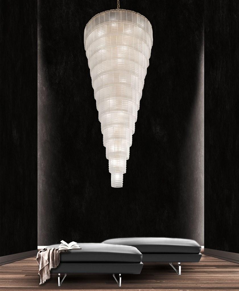 Euroluce Lampadari Подвесной светильник из сатинированного стекла Plissè Plissé sun-id-1439902 - Вид №1