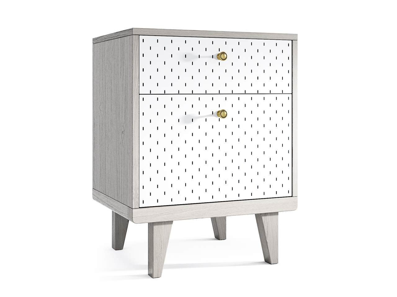 Тумбочка прикроватная беленый дуб с рисунком Thimon THE IDEA  210290 Белый  - Вид №1