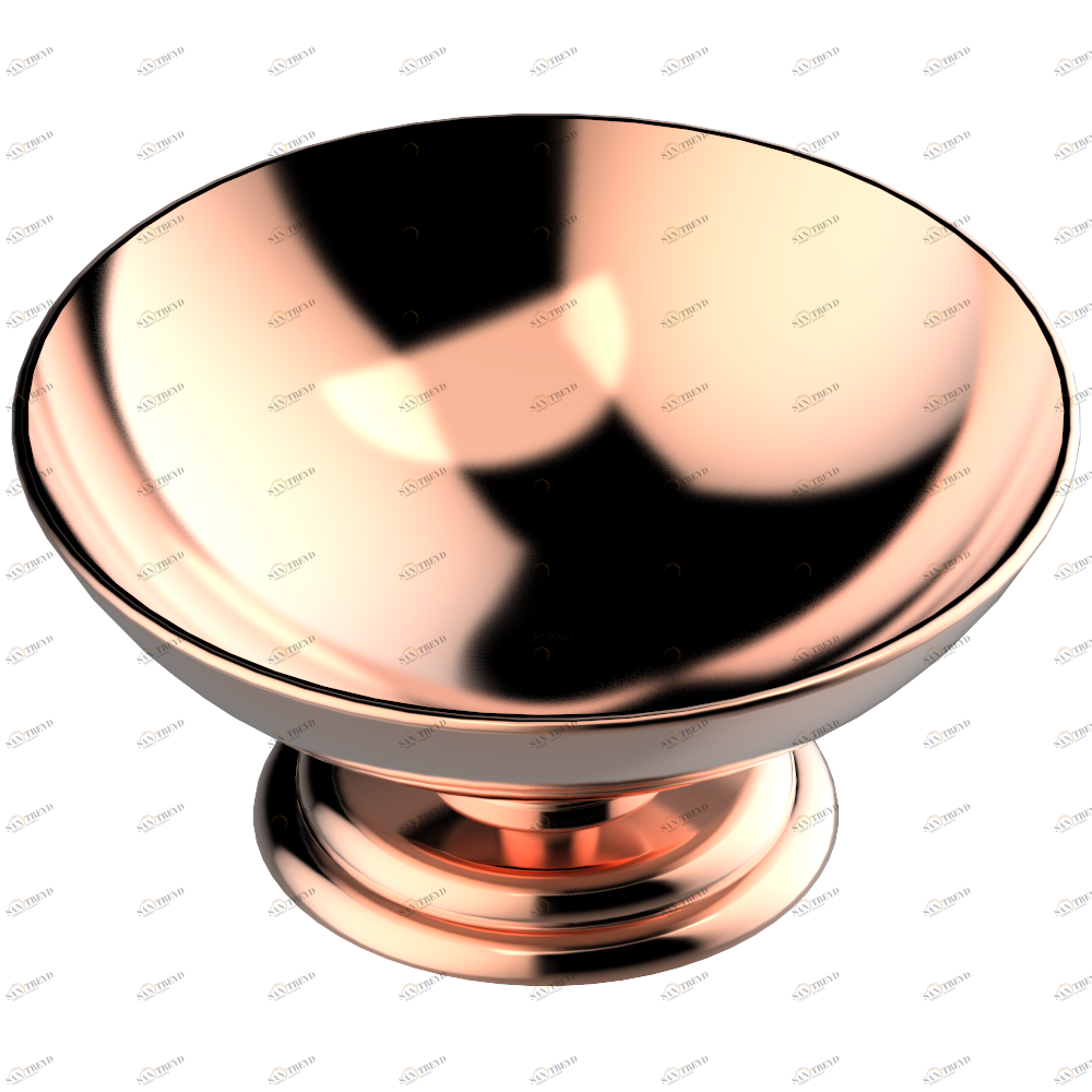 U4E-544 Мыльница на подставке, диаметр : 100 мм Thg-paris Duomo Розовое золото U4E-544 CAT.F