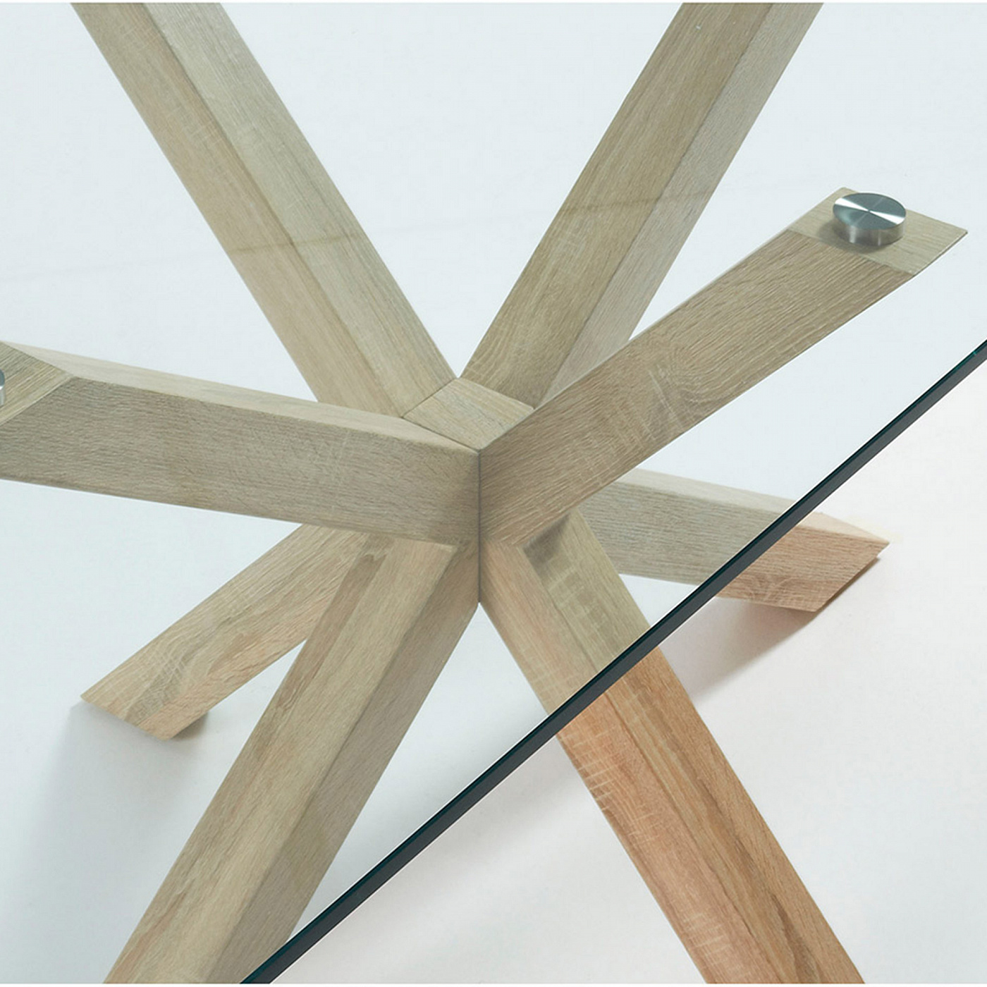 051150 Стол Arya 200x100 металл стекло La Forma Argo - Вид №1