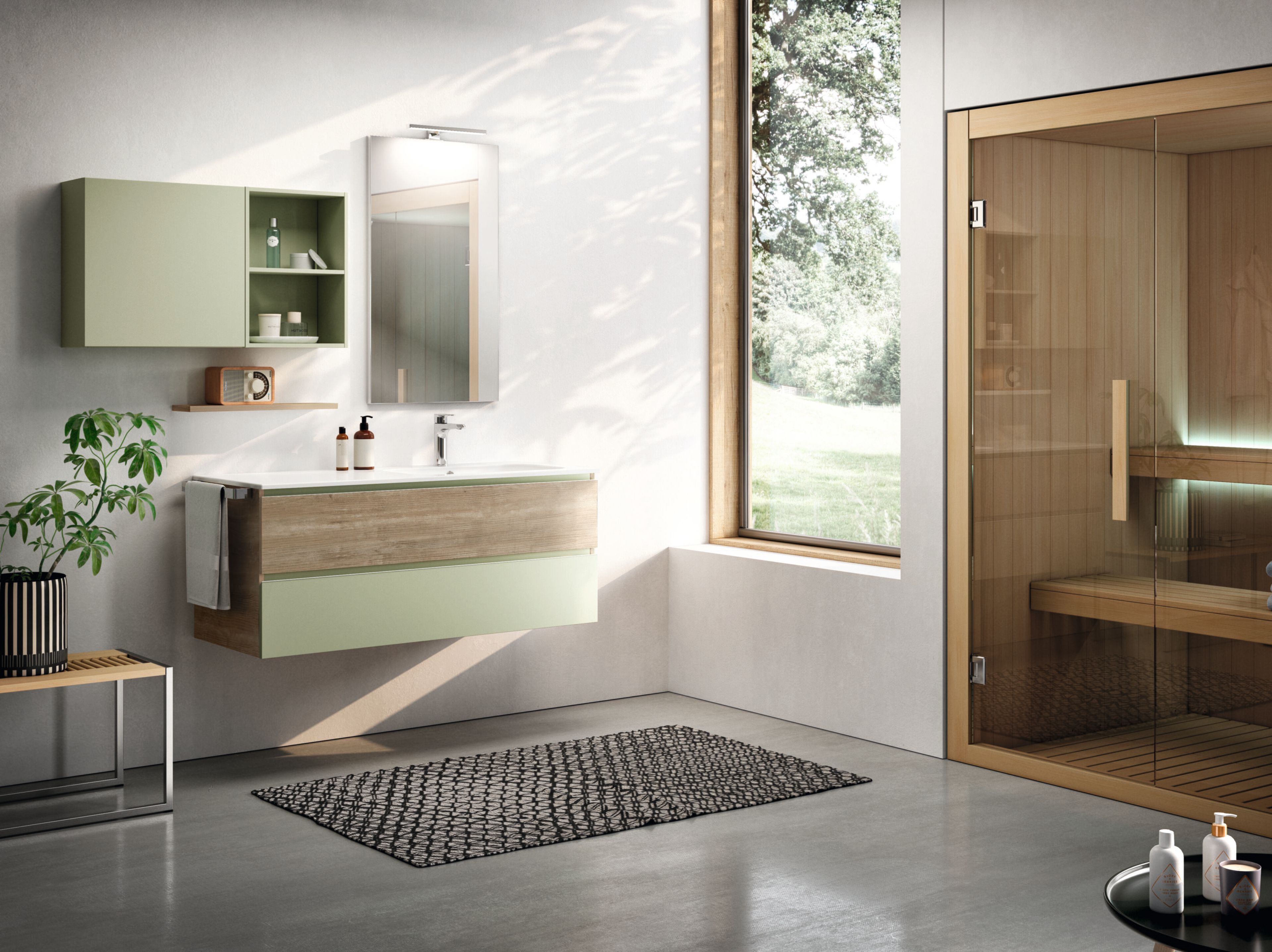 Одноместный подвесной умывальник с ящиками Gruppo Geromin Change ARCH-00136724