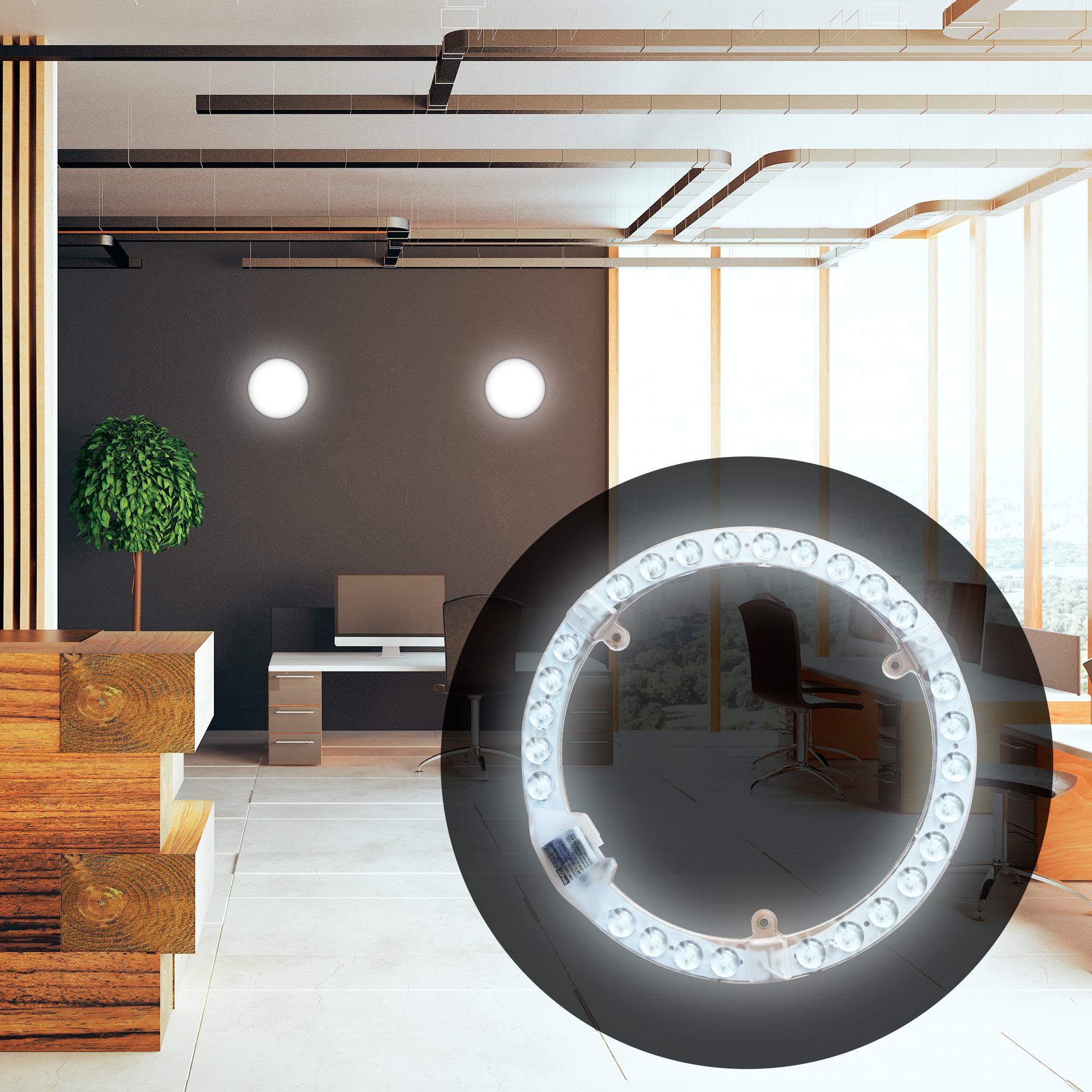 84846699 Модуль светодиодный круглый 230В 28Вт 2520Лм холодный белый свет STLM-0056015 APEYRON  - Вид №3