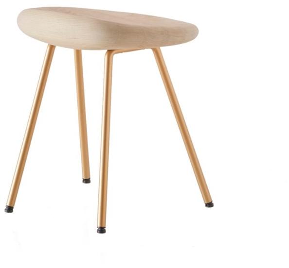 BassamFellows Низкий табурет из стали и дерева Pebble Cb-27 - Вид №3