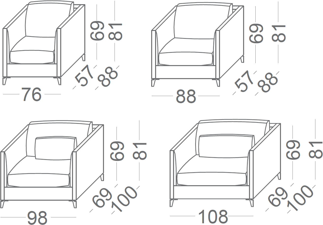 Vibieffe Кресло из ткани или кожи с подлокотниками sun-id-1466753 - Вид №4