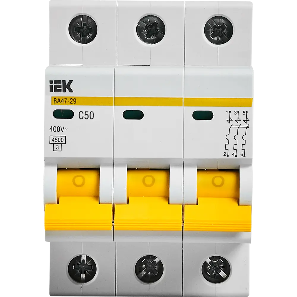 Выключатель автоматический IEK ВA47-29 3 полюса 50 A 11875515 STLM-2210877  - Вид №2