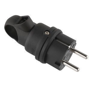 Вилка каучуковая Duwi угловая влагозащищенная 16А с заземлением 86245429