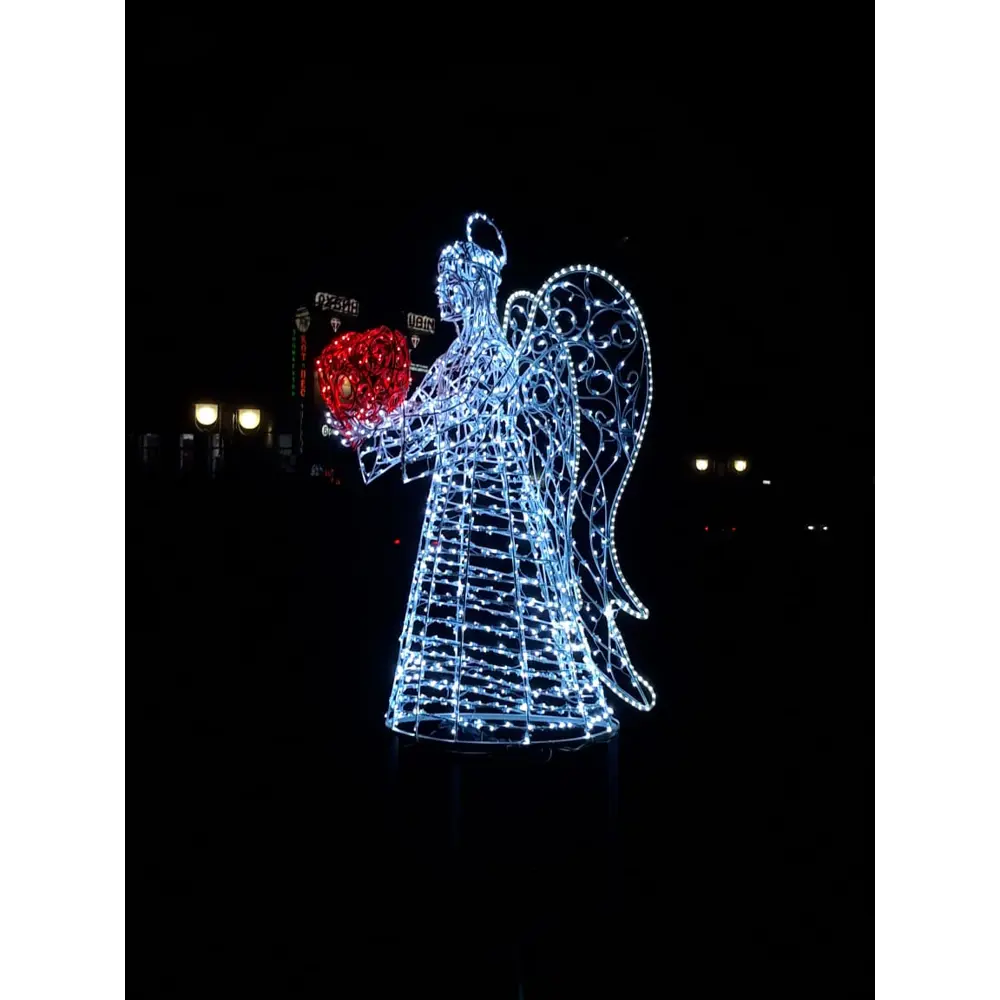 Электрическая светящиеся фигура Ангел 400 LED 70x160x70 см теплый белый свет 86164067 STLM-2162637 LUMINE AJUR  - Вид №1