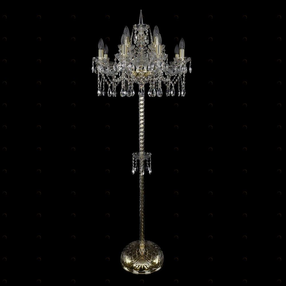 Торшер Bohemia Ivele 1413T2/8+4/200-165/G BOHEMIA IVELE ПОД СТАРИНУ, СВЕЧА, ЭЛИТНЫЕ 219618 Золото 