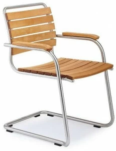 FISCHER MÖBEL Садовый стул из тикового дерева с подлокотниками Swing