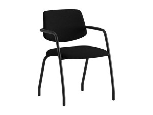 Мягкий тканевый операционный стул с подлокотниками