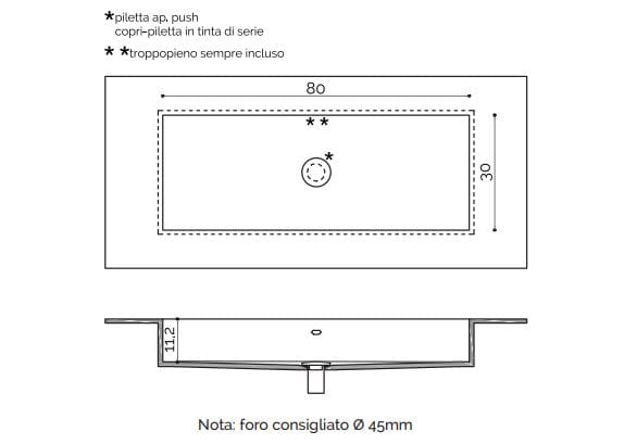 Подвесная раковина Corian® с столешницей Acquapazza Corian ® elements ARCH-00085548 - Вид №3