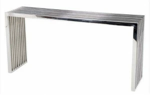 Консоль металлическая, хром из параллельных реек Carlisle от Eichholtz EICHHOLTZ EICHHOLTZ 060972 Зеркальный
