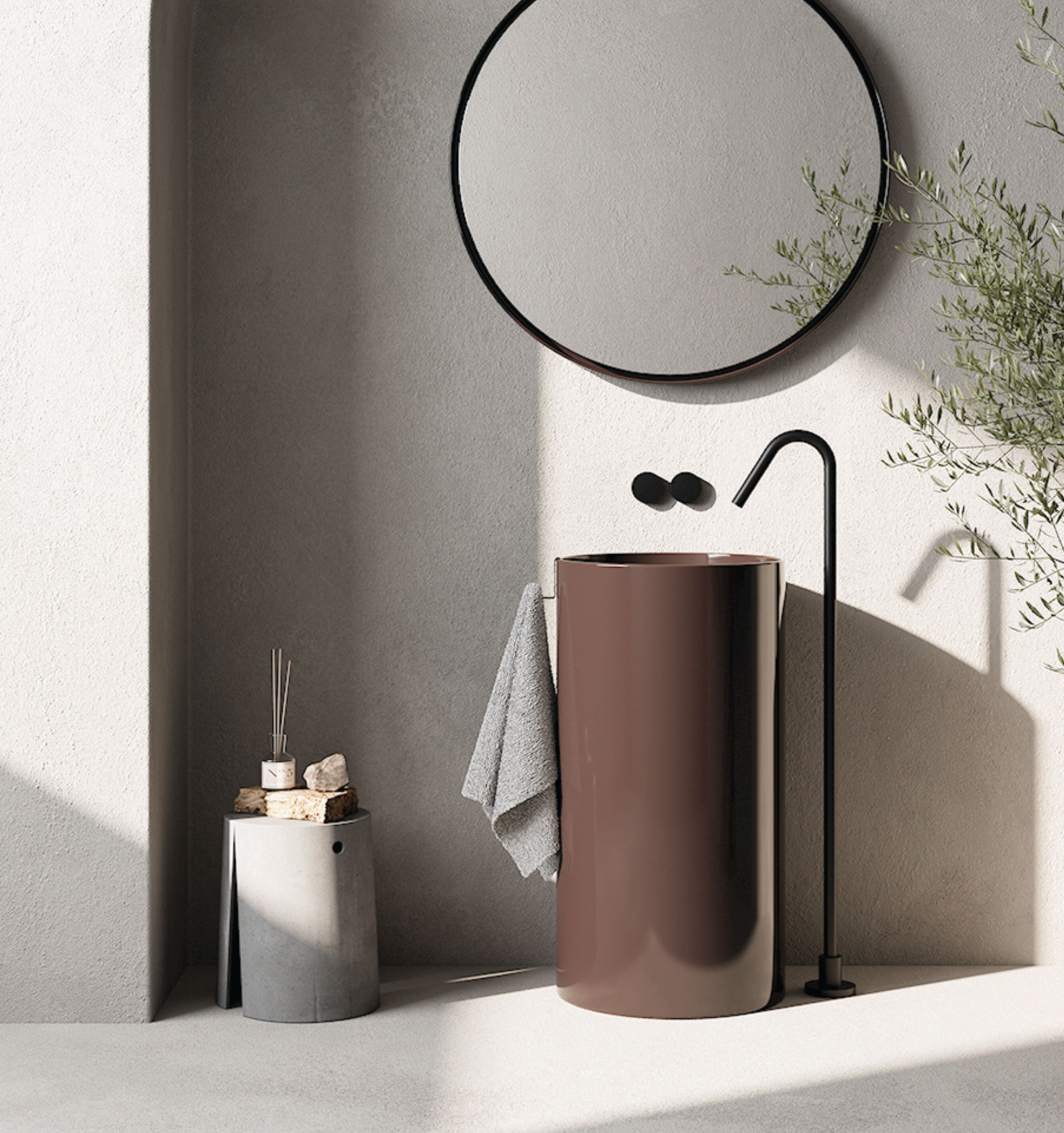 Керамическая круглая отдельно стоящая раковина Nic очевидный ARCH-00070023 - Вид №8