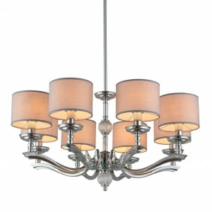 Подвесная люстра Omnilux Sovana OML-64603-08 серая OMNILUX ДИЗАЙНЕРСКИЕ, SOVANA 279953 Серый